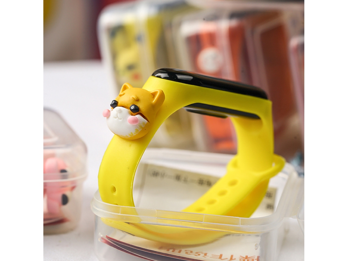 Relógio Digital Esportivo Infantil Led Touch À Prova D'água Com Decoração De Cachorro Amarelo