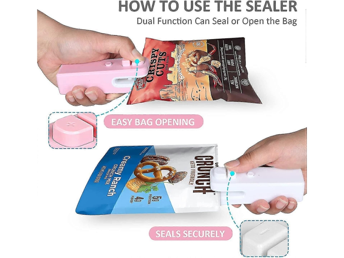 Mini Seladora A Vácuo Portátil Usb Para Sacos De Alimentos E Lanches.