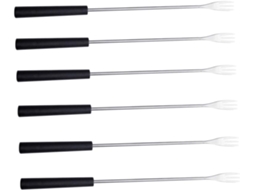 Conjunto De 6 Garfos Longos Aço Inoxidável Para Fondue Com Cabos Polipropileno À Prova Ferrugem, Ideais Para Sobremesas