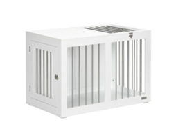 Gaiola para cães com 2 portas, grade de aço, 80x50x56,5cm, branca/prata S/MARCA