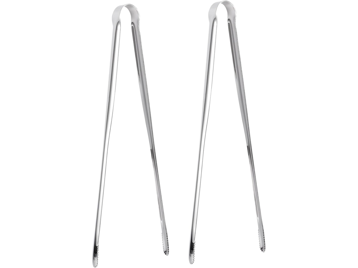 Pinça Para Bife Amosfun De Aço Inoxidável, Conjunto De 2 Peças, Pinça Multifuncional Para Cozinha, Ideal Para Churrasco