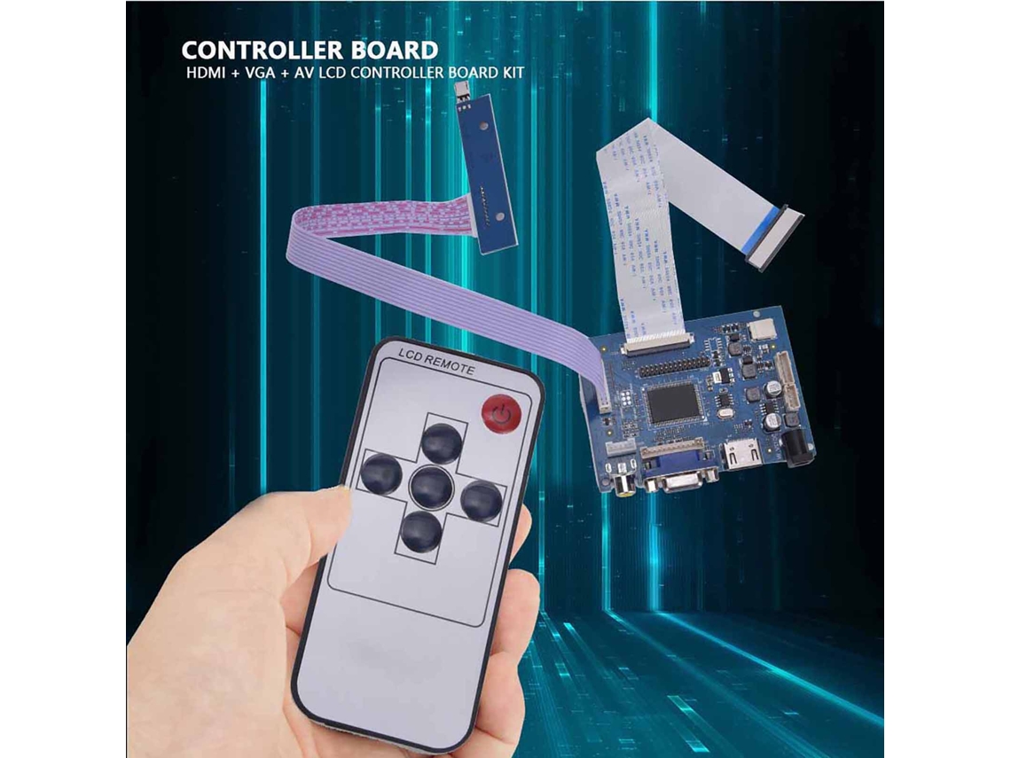 Laxiscreed Placa De Controle Hdmi+vga Para Lcd Compatível Com At070tn92/at070tn90 E Telas 800x480