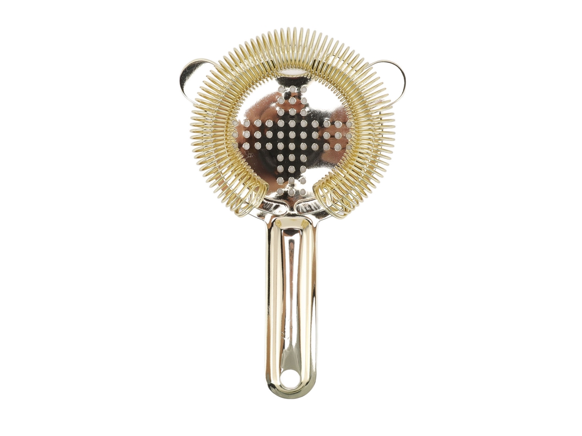Coador De Coquetel Dourado Em Aço Inoxidável 304, Antiferrugem, Com Filtragem Eficiente, Ideal Para Bares Domésticos, Clubes E Restaurantes.