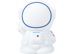 Luminária noturna infantil de LED em silicone com formato de astronauta.