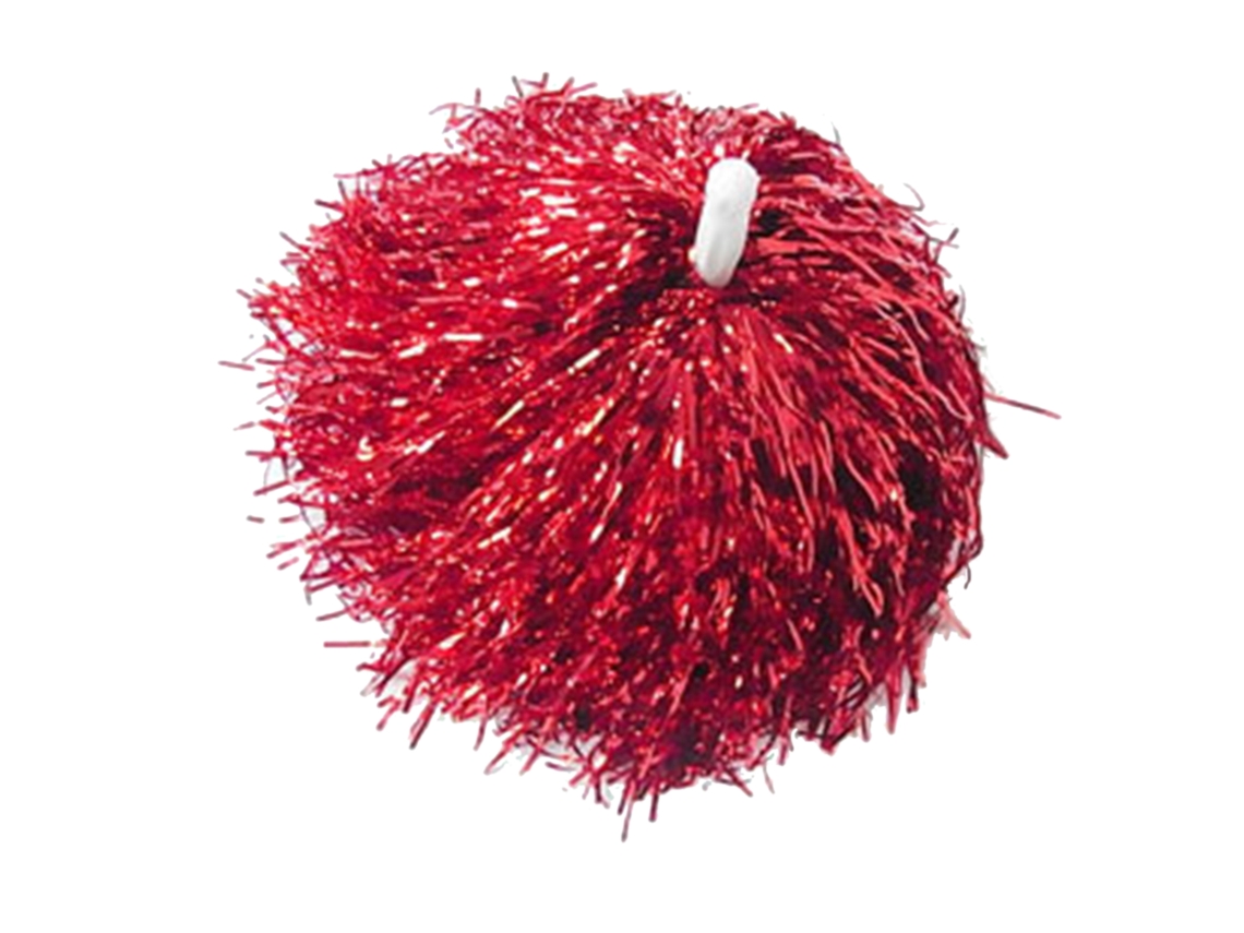 Ats pompones de Porrista Con Mango Recto para Espíritu de Equipo Baile Gimnasia Deportes Escolares Rojo