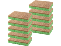 Pacote Com 10 Esponjas De Limpeza Naturais – Produtos Ecológicos À Base Plantas Para Limpeza.