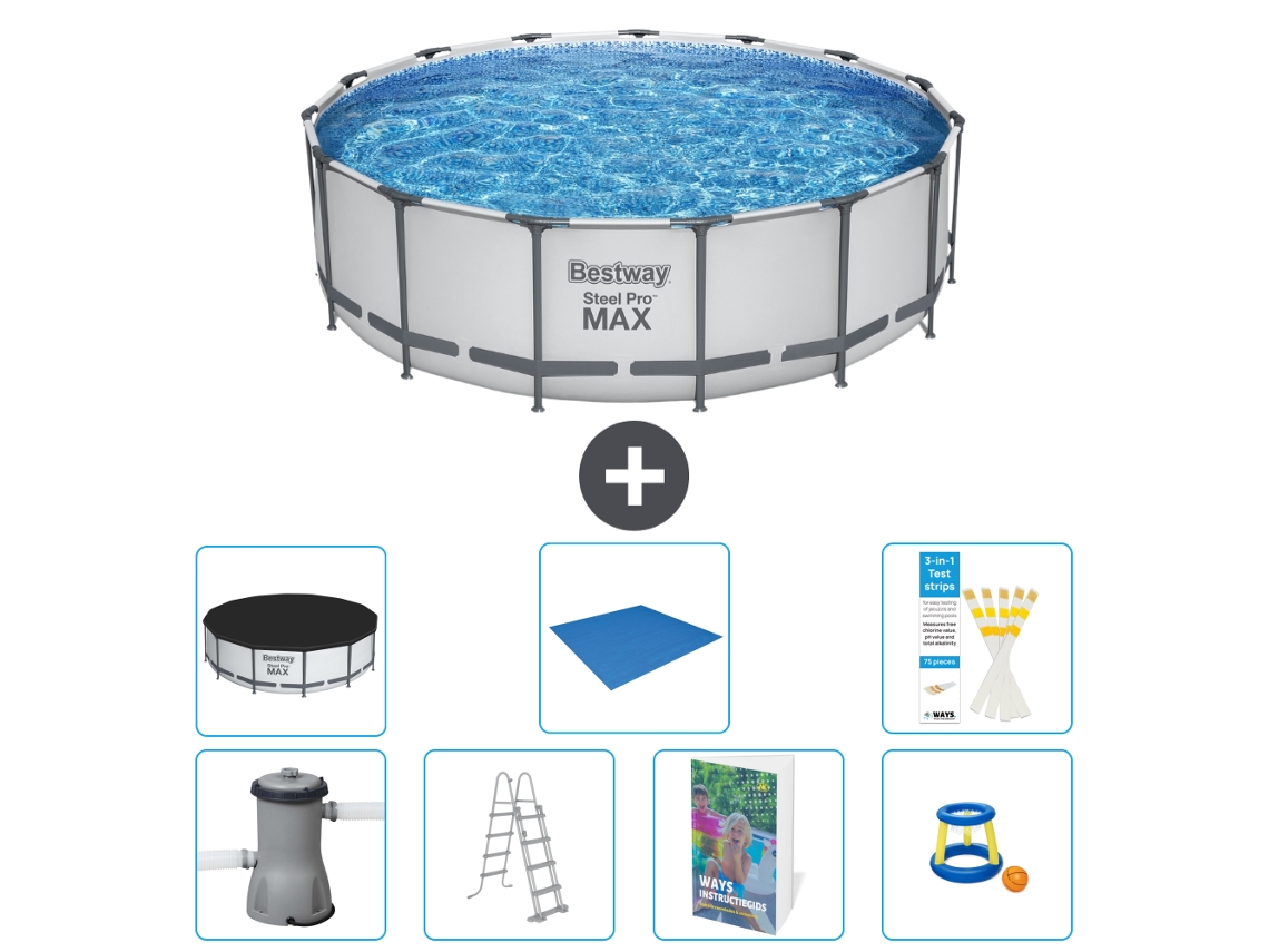 Bestway Piscina Bestway Steel Pro Max Redonda - 488x122 Cm - 8-peças S568