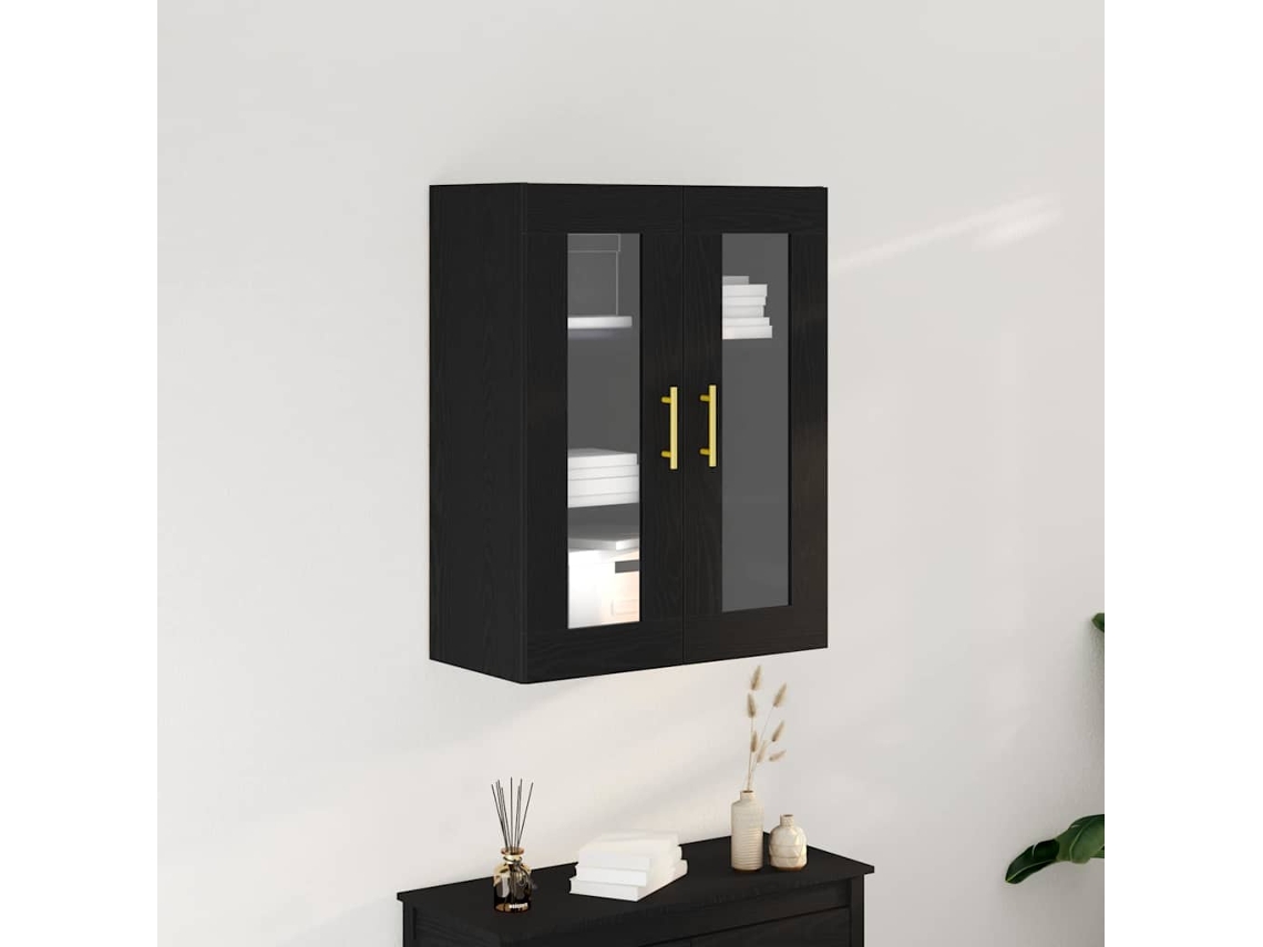 Vidaxl Armário De Parede Carvalho Preto 69,5 X 34 X 90 Cm