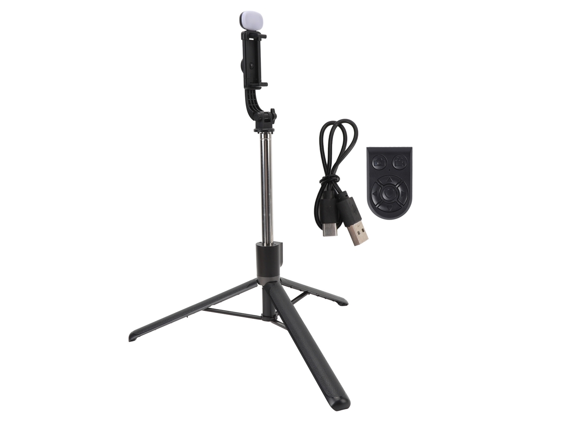 Selfie Stick Tripod With Light Usb Rechargeable Bluetooth Telescopic Phone Selfie Stick With Wireless Remote For Outdoor Travel LAXISCREED