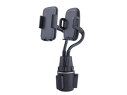 Suporte De Carro Flexível 2 Em 1 Com Pescoço De Ganso E Suporte Duplo Para Celular, Suporte Para Celulares De 3,5 A 6,7 ​​polegadas, Smartphones E Gps