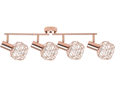 Candeeiro de teto em metal cor de cobre CHENAB