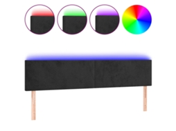 Led Headboard, Led Headboards Vidaxl Preto Veludo (180 X 5 X 78/88 Cm)
