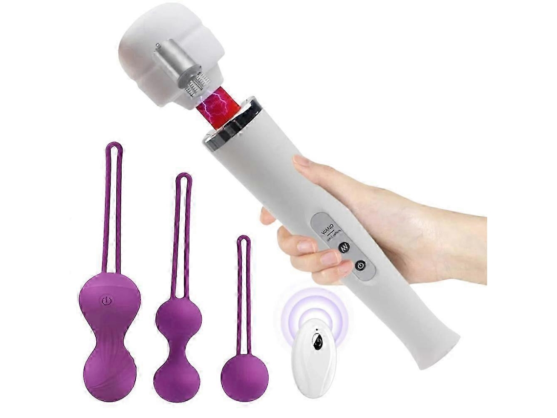 Conjunto De Massageador Manual - Massageador Manual Com Fio Para Relaxamento - Alívio Da Tensão Muscular Nas Costas E Pescoço Com Vibração