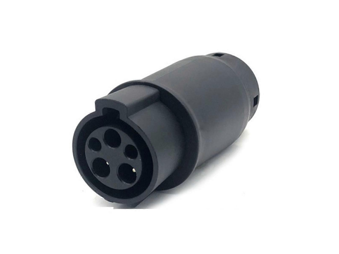 Adaptador Evse Ev 32a J1772 Tipo 1 Para Tipo 2 Plug Carregador Carros Elétricos