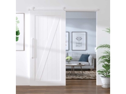 Vidaxl Kit De Ferragens Para Porta Deslizante 183 Cm Aço Branco