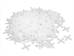 500 Peças de Espaçadores Cruzados Plástico para Azulejos Parede e Piso, 2, 5 Mm, Cor Branca. CHABERLU