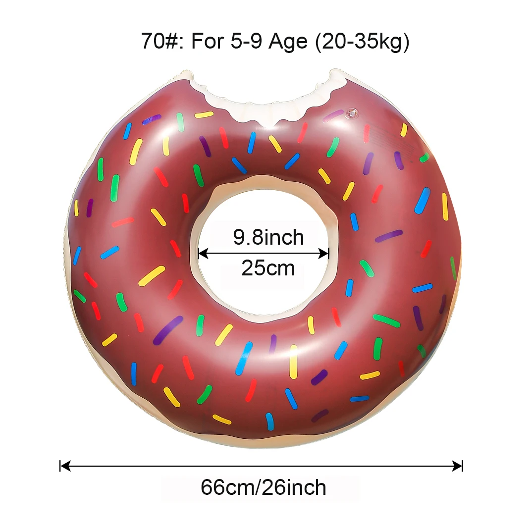 (marrom 70) Boia Inflável Em Formato De Rosca, Brinquedo De Praia Infantil, Bóia Para Piscina.