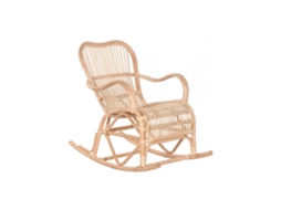 Cadeira de balanço Alexandra House Living em rattan natural, 64x102x90cm