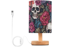 Luminária De Mesa Mnsruu Para Quarto, Sala De Estar E Cabeceira, Com Portas De Carregamento Usb, Na Cor Roxa