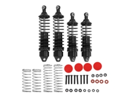 Mali 4pcs Amortecedor de Choque Dianteiro e Traseiro com Molas de Liga de Alumínio Acessórios para Carro Rc Traxxas Slash 1/10 Preto