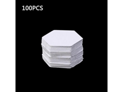 2026 plantillas de Hexágono 100 Piezas para Patchwork Y Costura, 6 Tamaños , Material Papel Blanco (8 26mm)