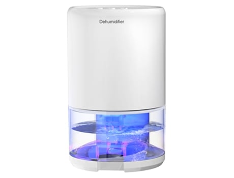 Desumidificador Para Quarto, Capacidade De 1000 Ml, Com Luz Led, Modelo Recarregável Branco Ultra Silencioso