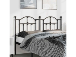 Vidaxl Cabeceira De Substituição 150 Cm Metal Preto