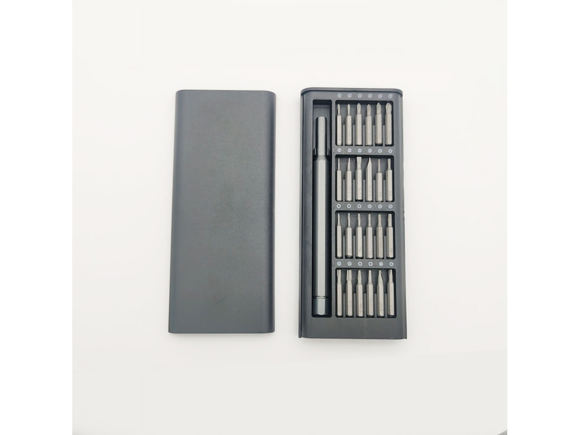 Kit De Parafusos 24 Em 1 Com Brocas Magnéticas S2 E Cabo De Plástico Para Reparação De Telefones Móveis