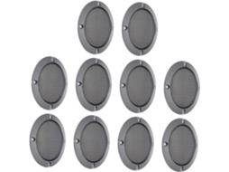 Conjunto De 10 Peças De Capas Protetoras Circulares Decorativas Para Alto-falantes, Acessório Durável E Prático.