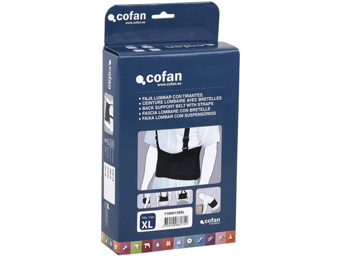 Cinta Lombar COFAN De Trabalho com Alças (XXL)