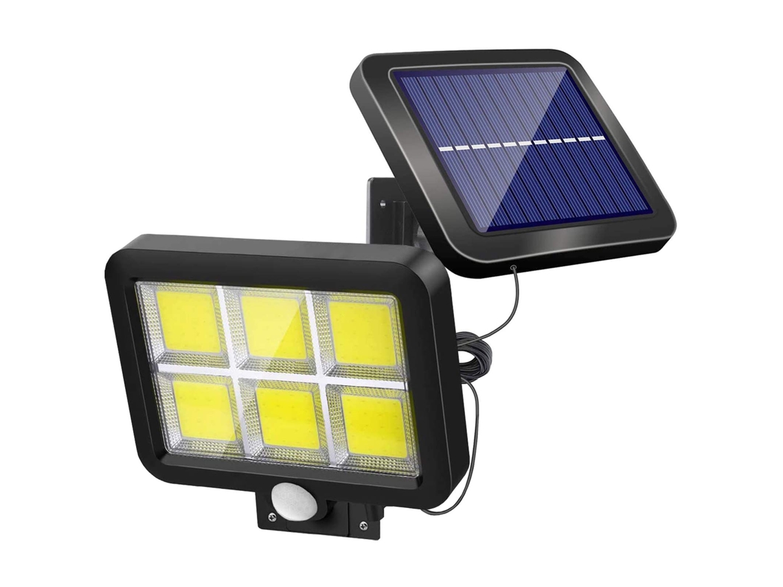 Potente luminária solar externa com sensor de movimento e 120 LEDs Brillivera