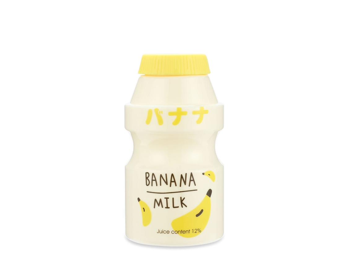 Garrafa De Água Plástica Para Crianças Portátil Com Alça Para Uso Ao Ar Livre, Com Lindo Padrão De Frutas Amarelas, 480ml Outros