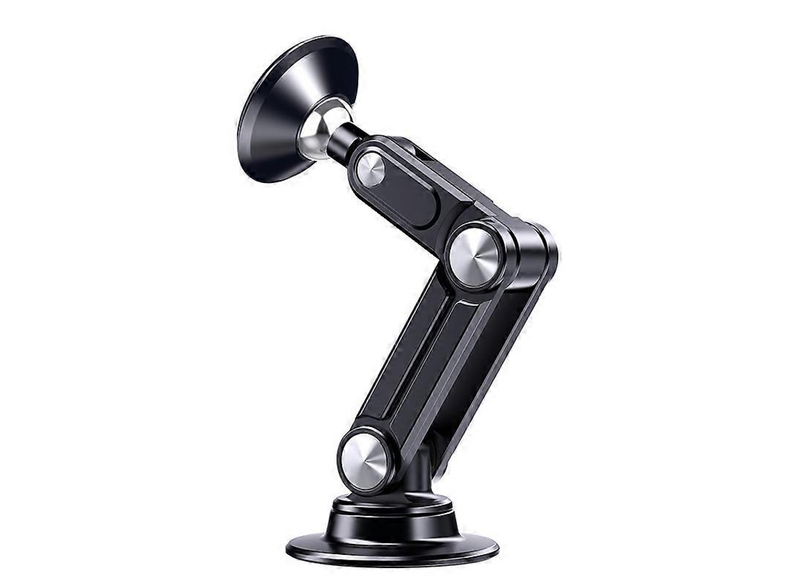 Suporte De Telefone Para Carro Em Liga De Alumínio, Suporte Magnético Giratório, Preto