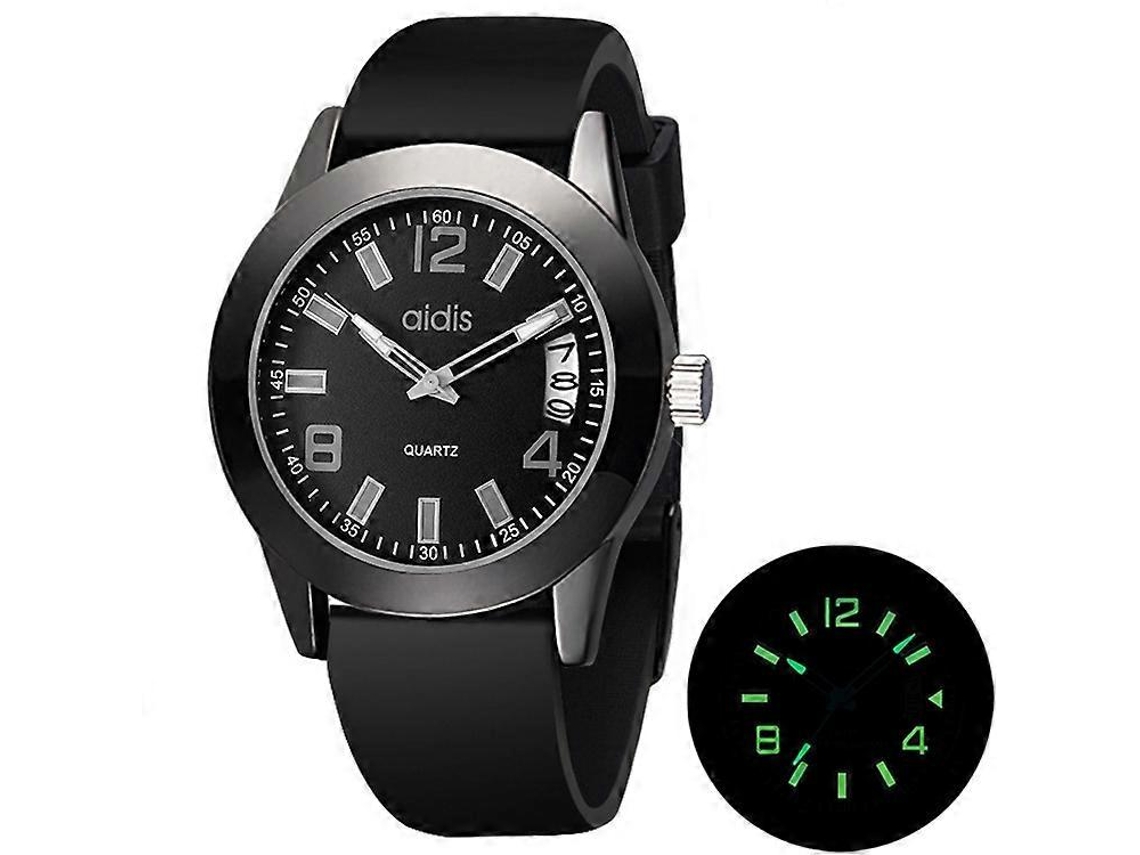 Relógio De Quartzo Addies My-1601 Com Pulseira De Silicone Luminosa E Suporte Para Calendário.