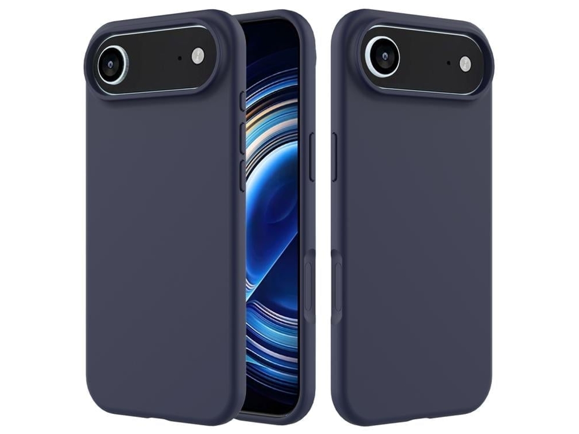 Capa De Silicone Para Iphone Air - Cor Sólida - Azul Meia-noite