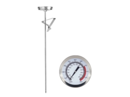 Termómetro De Cozinha - Termómetro Para Carne Com Sonda - Termómetro Culinário - Aço Inox/vidro - Prateado