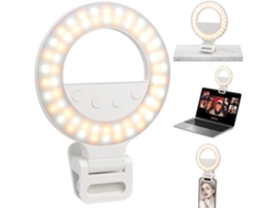 Luz De Selfie Com 60 Leds, Bateria De 1000mah, Rotação De 360° E 10 Níveis De Brilho (branca)