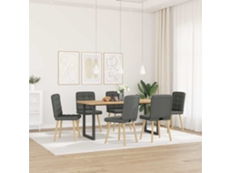 Cadeiras de Jantar 6 Pcs Tecido Cinzento escuro MAISON EXCLUSIVE
