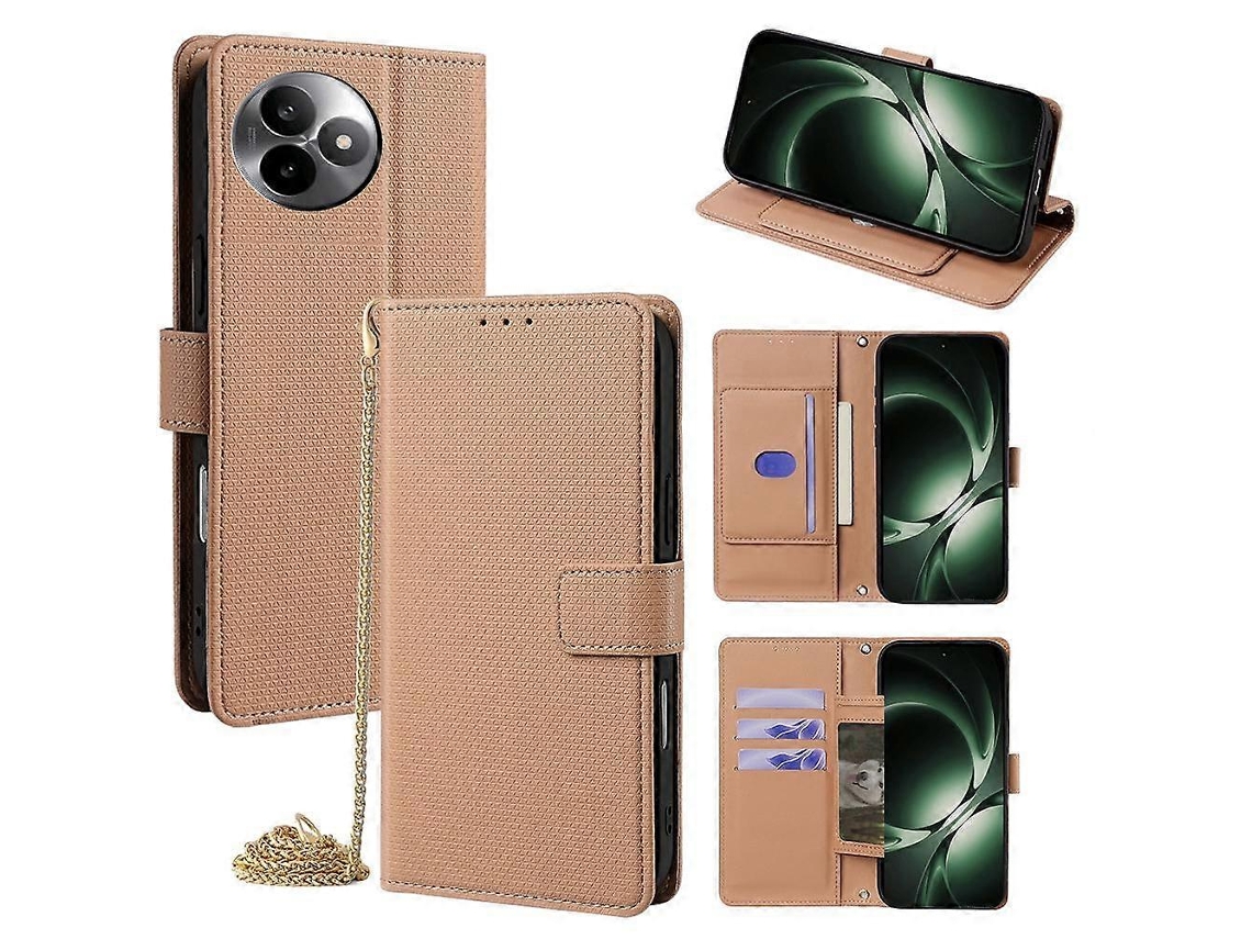 Capa De Celular Triangular Em Couro Com Alça Transversal Para Redmi K80 Ultra