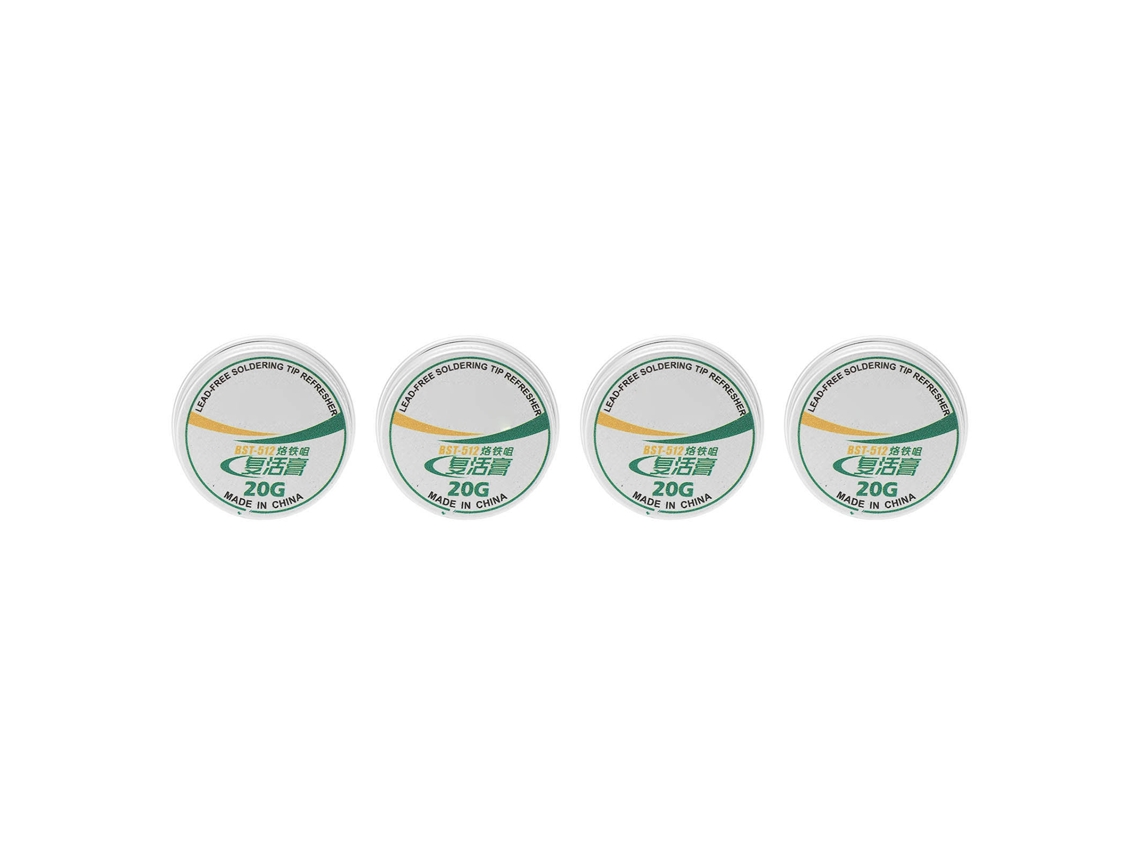 Pasta Para Refrescar E Limpar Pontas De Solda, Pó De Estanho, 4 Peças, 20g, Ressurreição De Pontas Oxidadas