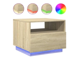 Mesa de Centro com Luzes Led Carvalho Sonoma 50x49x40 cm MAISON EXCLUSIVE