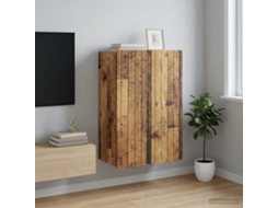 Vidaxl Armário De Parede Madeira Antiga 66 X 34,5 X 92 Cm