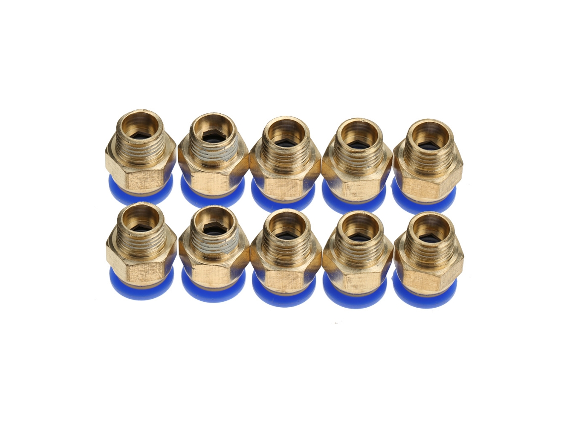 Conector De Tubo De Ar Pneumático Laxiscreed De 10mm Com Conexão Rápida E Rosqueada