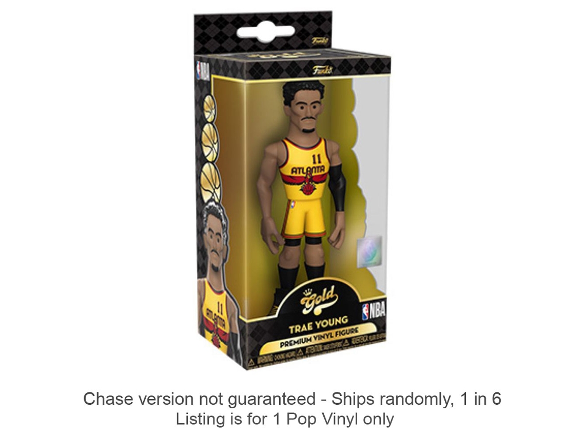 Figura Funko NBA Trae Young Alt Uni 5 Vinyl Gold Chase Envia 1 Em 6