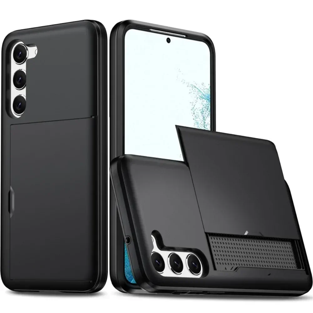Capa Carteira À Prova De Choque (galaxy A16 Preta) Para Slot De Cartão Sim Da Samsung