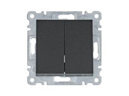 Luz | Interruptor Duplo Preto Wl0043 Hager