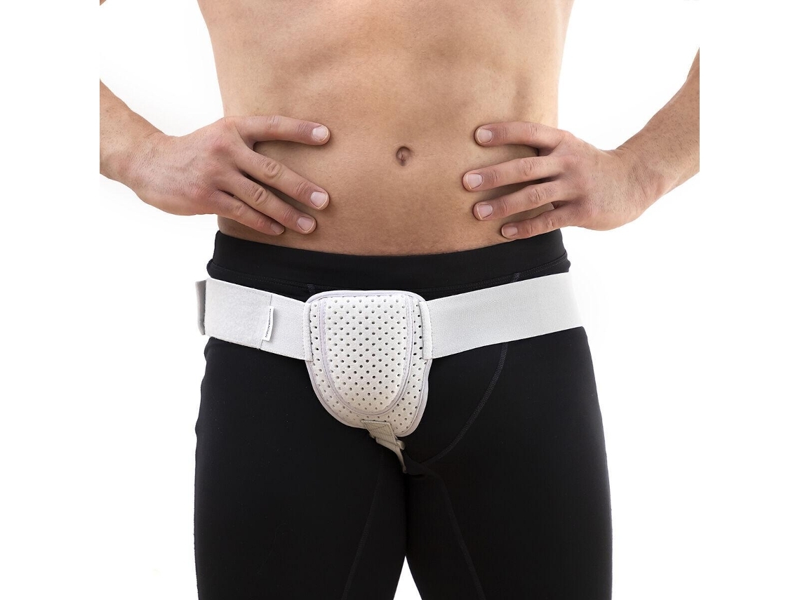 Cinta Ajustável Hérnia Inguinal para Homem Branca, Compressão Suave para Atividades Diárias STELASPLEN