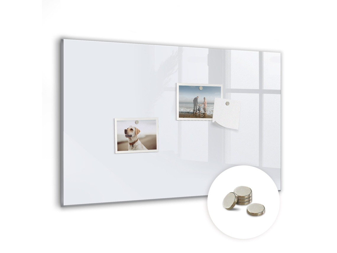Quadro Magnético De Parede Branco Escuro Para A Cozinha Espelharte (60x40 Cm)