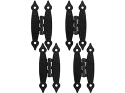 Dobradiças De Ferro Preto Yardenfun, Modelo Folha Curta, Com Design Antigo, Construção Robusta E 6, 3cm 4 Peças