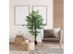 Planta Artificial De Ficus, Fiel À Realidade, 150 Cm De Altura, Com Vaso, Verde-kd